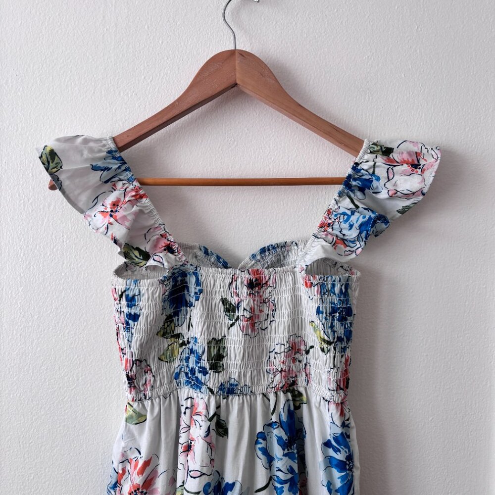 Abercrombie & Fitch Ruffle Strap Smocked Midi Dress - Picture 7 of 8